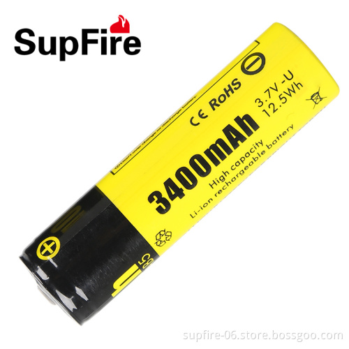 Strong capacity 3400mah safe 18650 lithium battery with CE,ROHS and MSDS